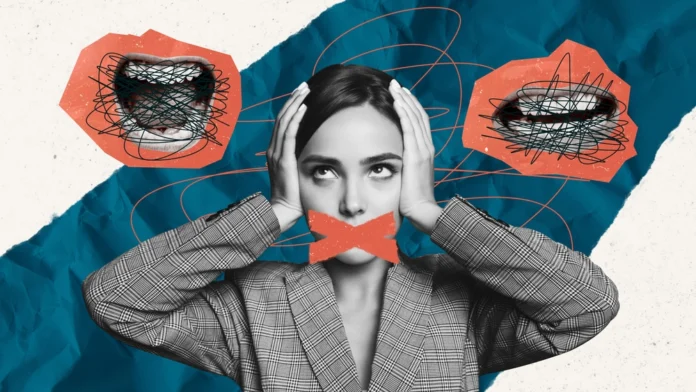 A graphic of someone receiving verbal abuse while unable to speak. Learn more about emotional abuse, signs, effects, and how to get help, here.